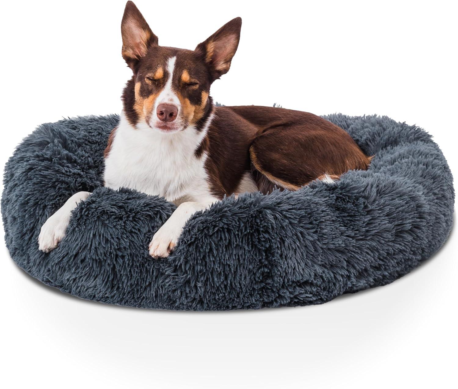 Woof & Whiskers Donut Beds For Dogs Grey Dog Bed | PetNestUK