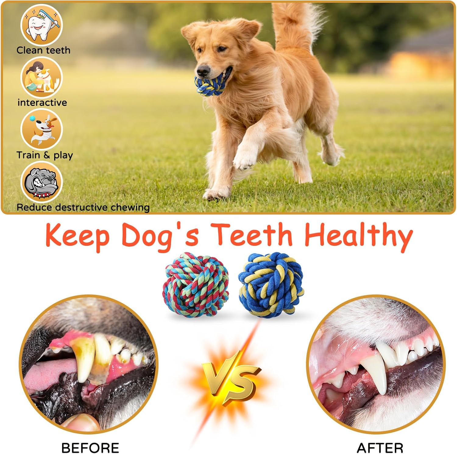 Aitmexcn Dog Rope Toys for Large Medium Dog | PetNestUK