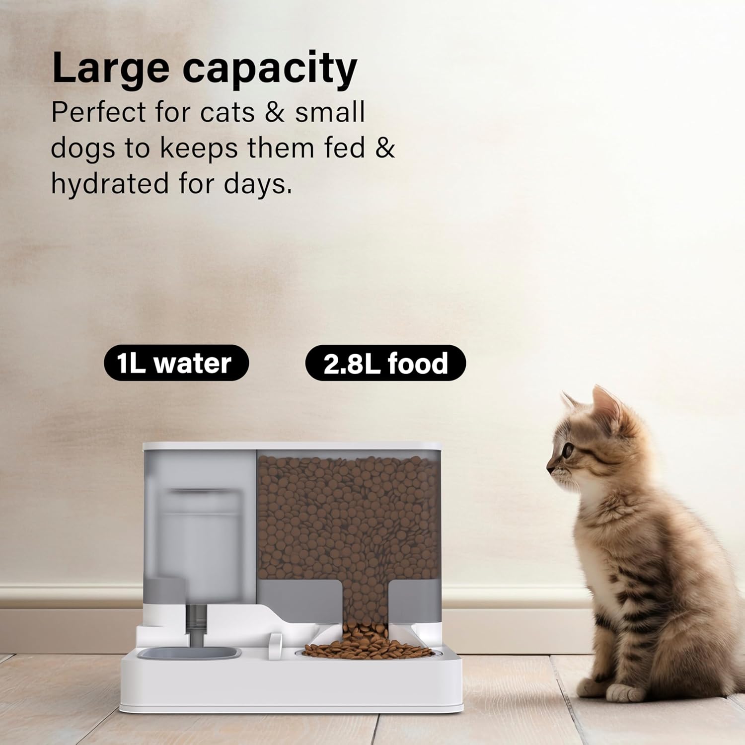 Automatic Food Feeder and Waterer Set 3.2L, 2 | PetNestUK