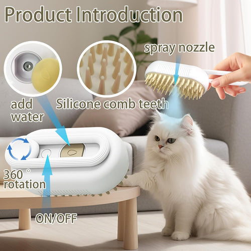 Cuskedye Self-Cleaning Pet Brush with Water Spray