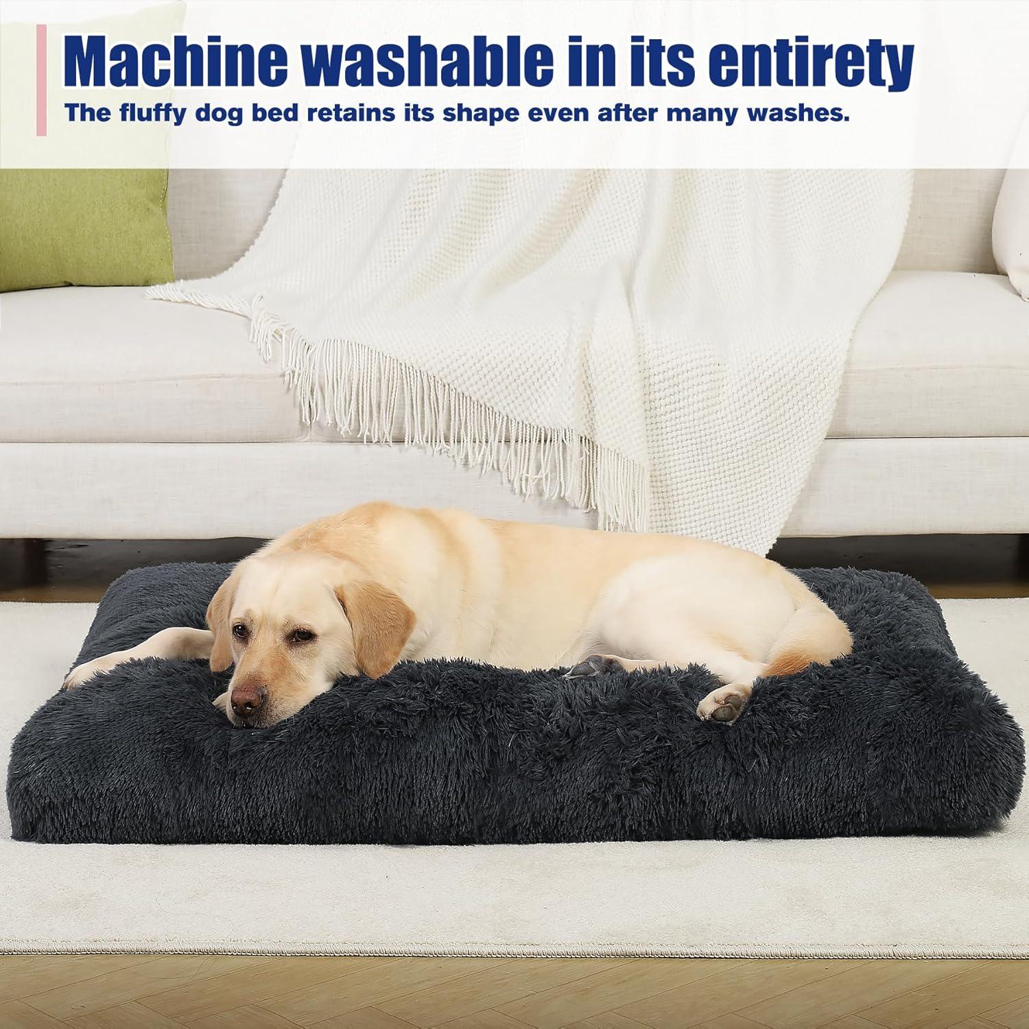 KSIIA Large Dog Bed Washable, Calming Dog Bed, | PetNestUK