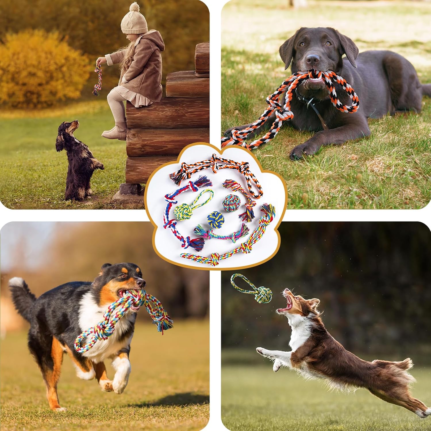 Aitmexcn Dog Rope Toys for Large Medium Dog | PetNestUK