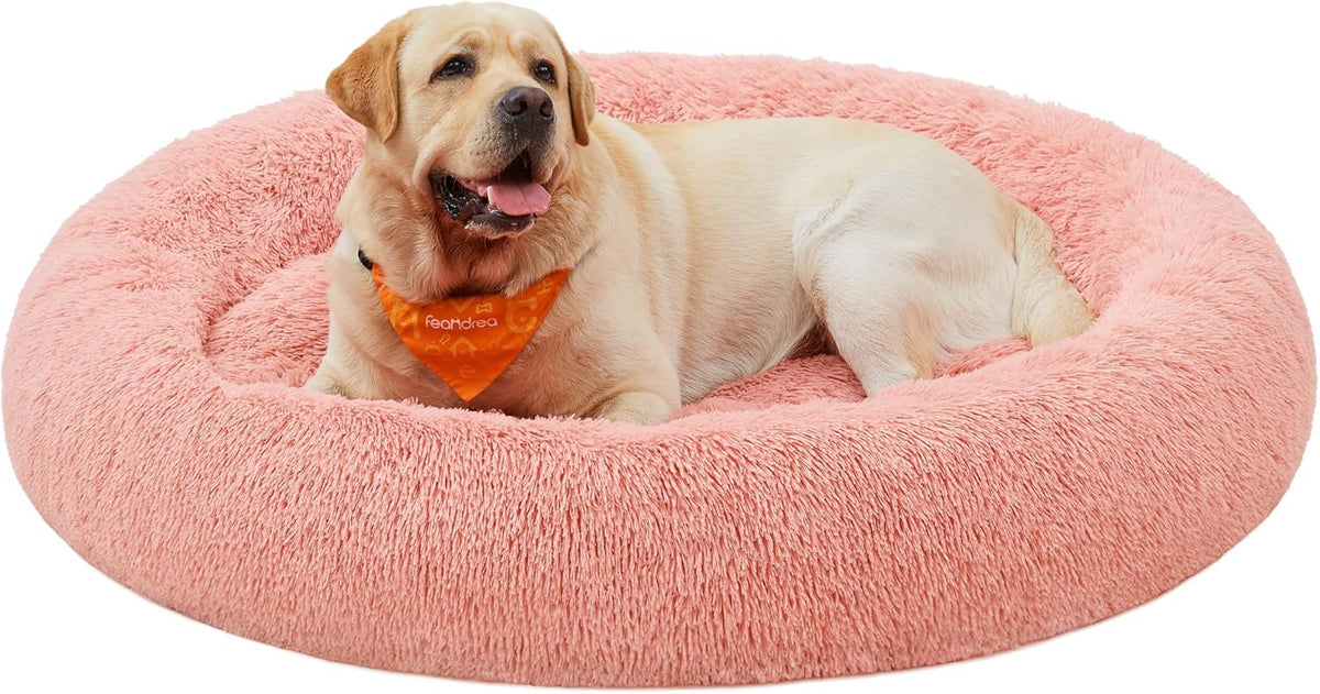 Feandrea Plush Donut Pet Bed