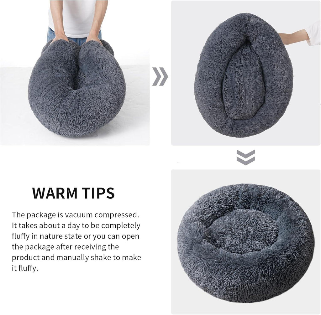 YOJOGEE Calming Donut Puppy Bed for Medium Small | PetNestUK