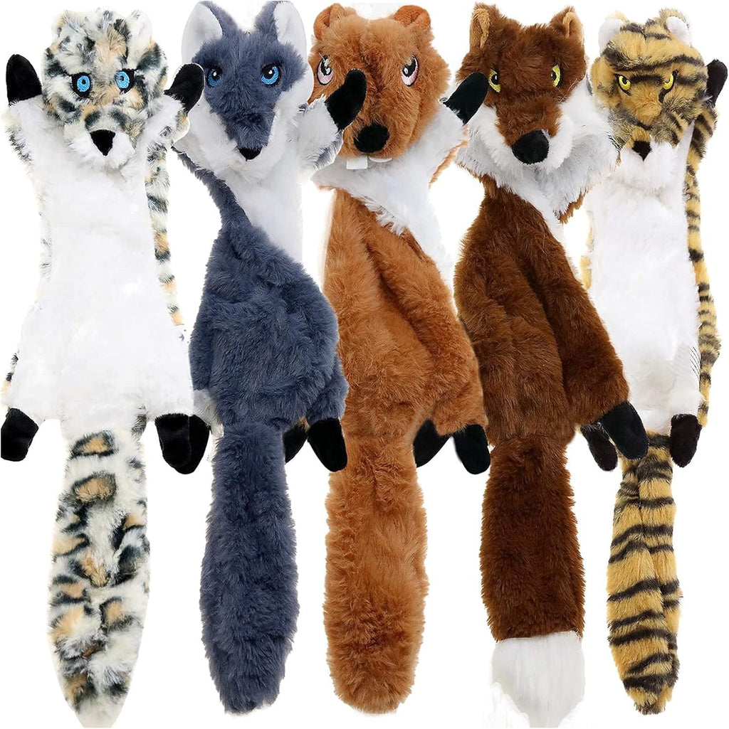 Newthinking No Stuffing Dog Toys, 5 Pack Squeaky | PetNestUK