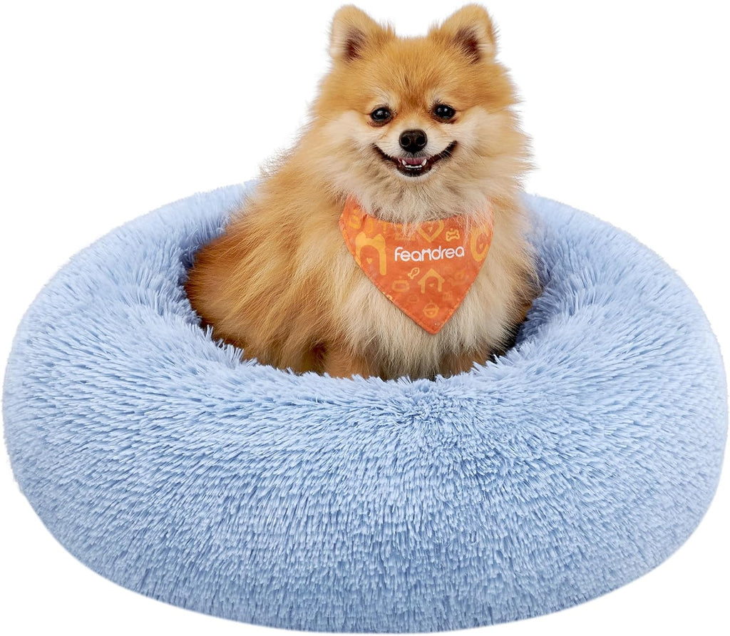 Feandrea Dog Bed, Donut Cat Bed, Fluffy Calming | PetNestUK