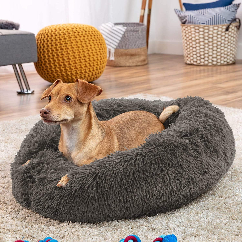 MFOX Faux-Fur Donut Pet Bed