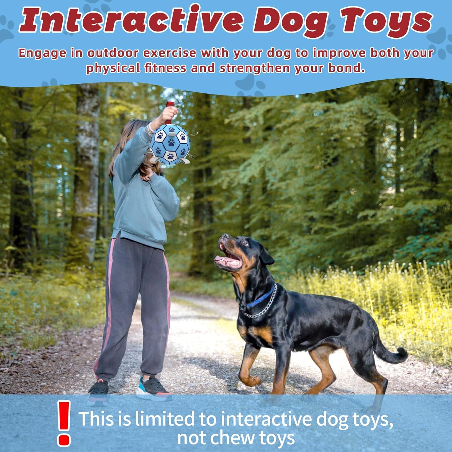 HETOO Interactive Dog Football Toys with Grab | PetNestUK