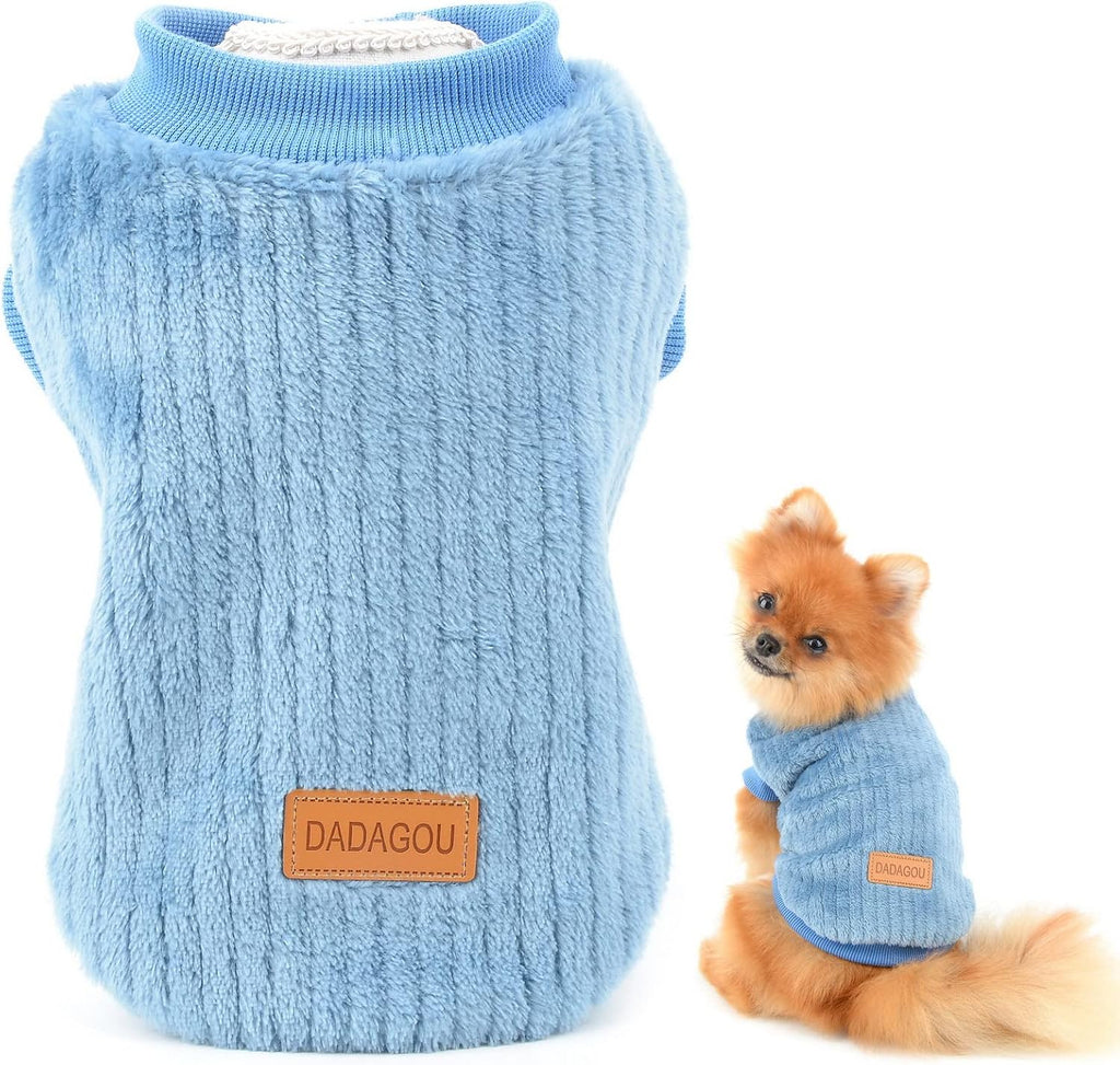 SMALLLEE_LUCKY_STORE Ribbed Fleece Pet Jumper