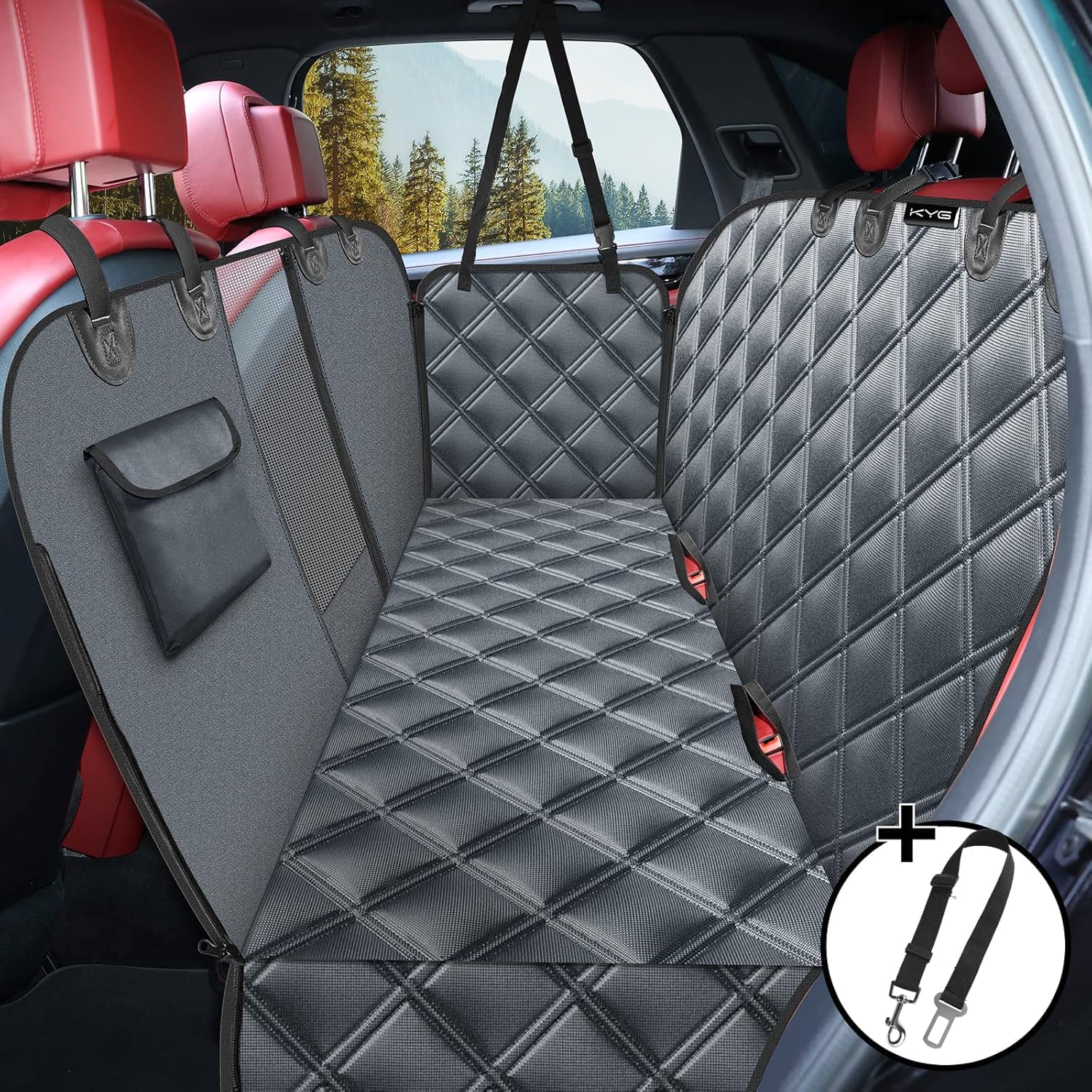 KYG Dog Car Seat Cover Dog Hammock For Car Back | PetNestUK