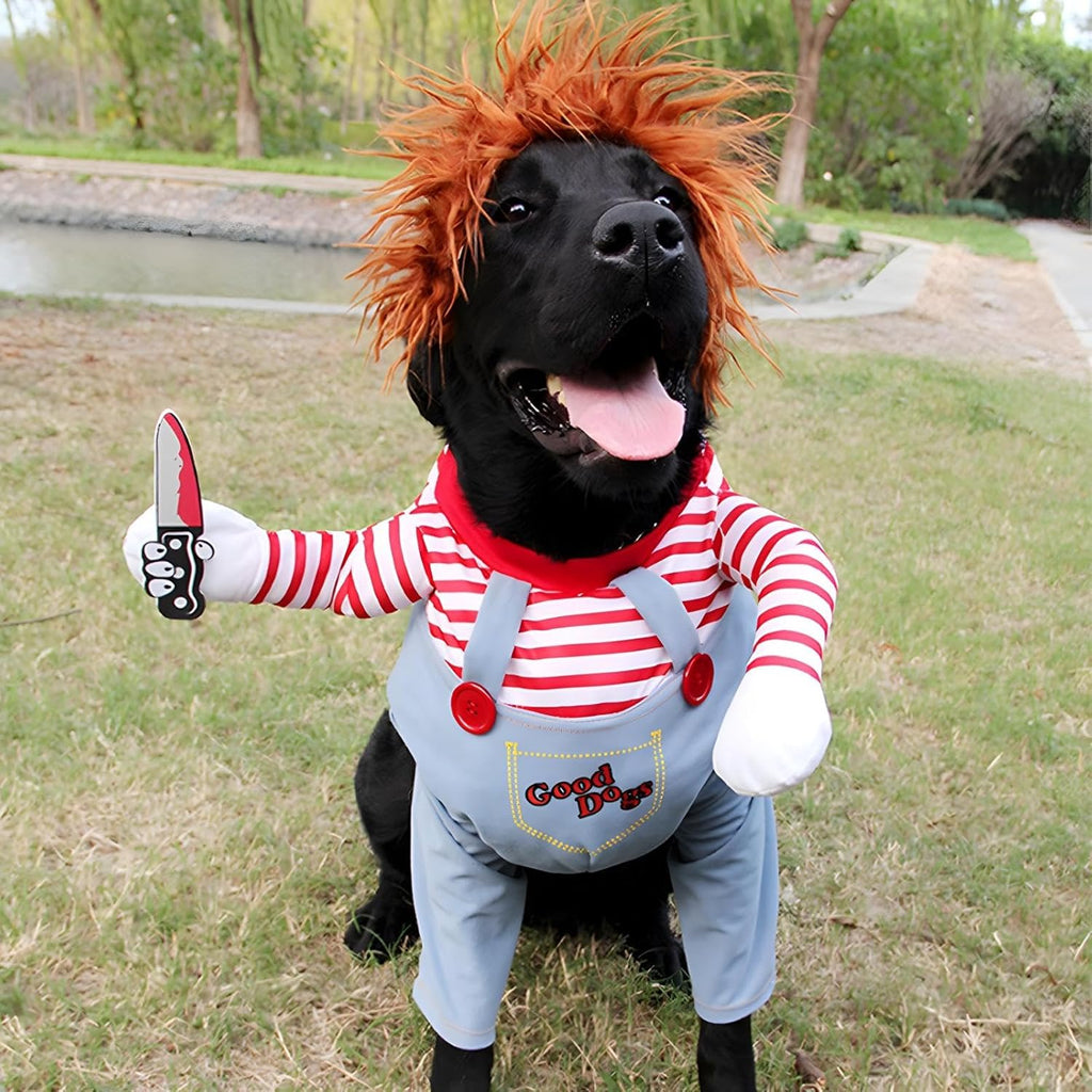 DELIFUR Dog Chucky Costume Pet Halloween Clothes | PetNestUK
