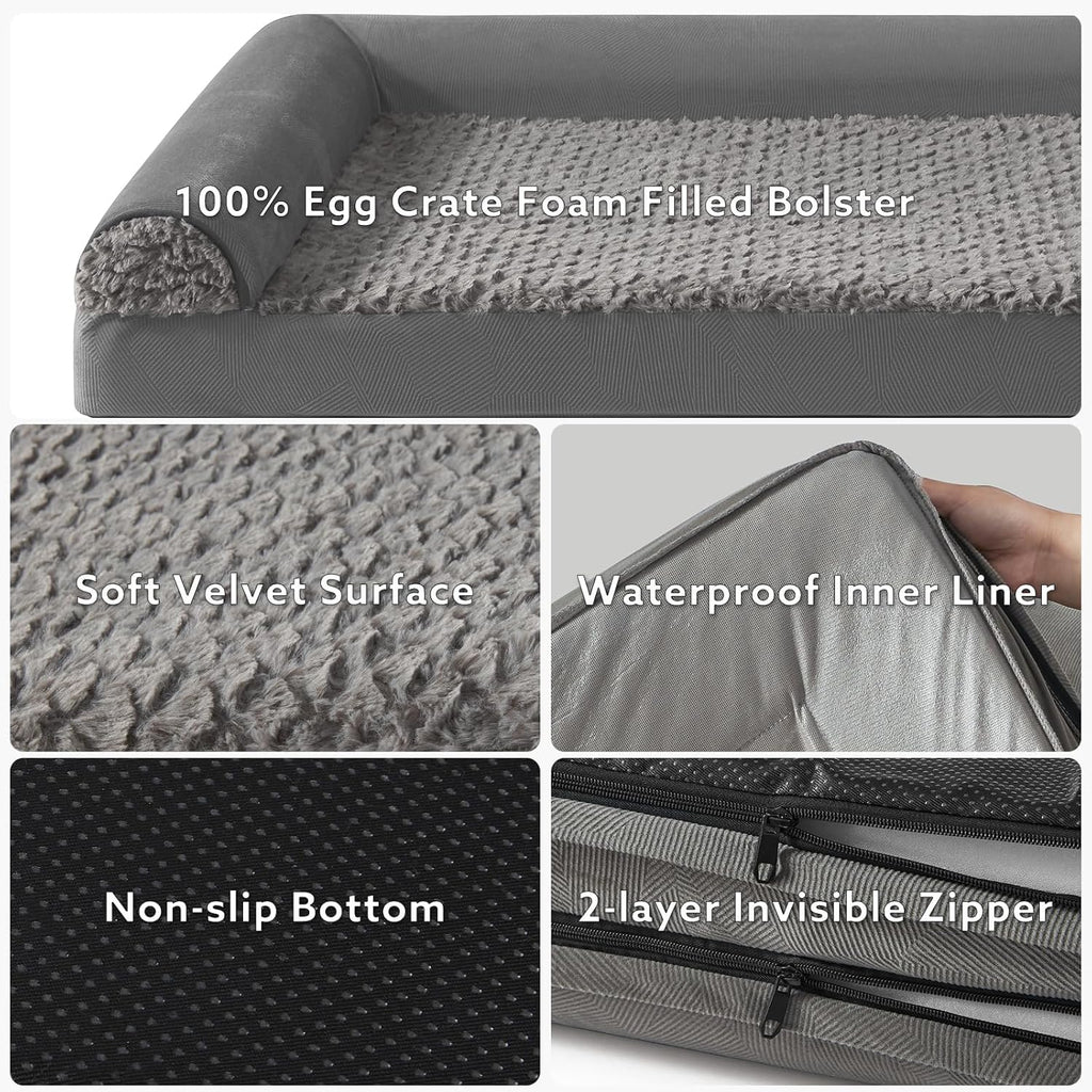 FURTIME Large Dog Bed(89 x 64cm), Orthopedic | PetNestUK