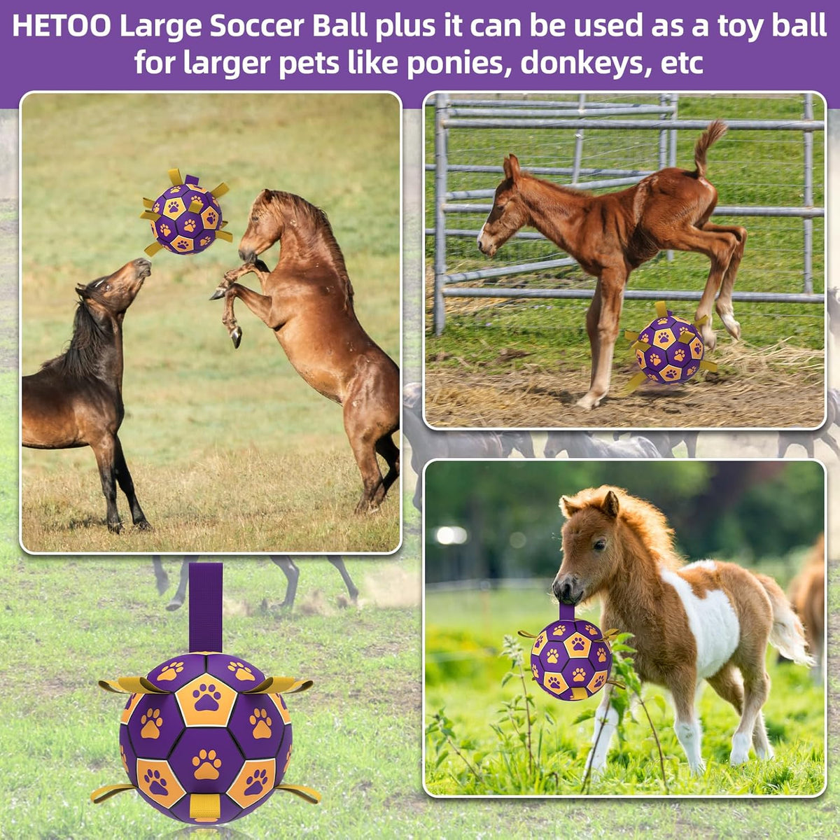 HETOO Dog Football with Grab Tabs