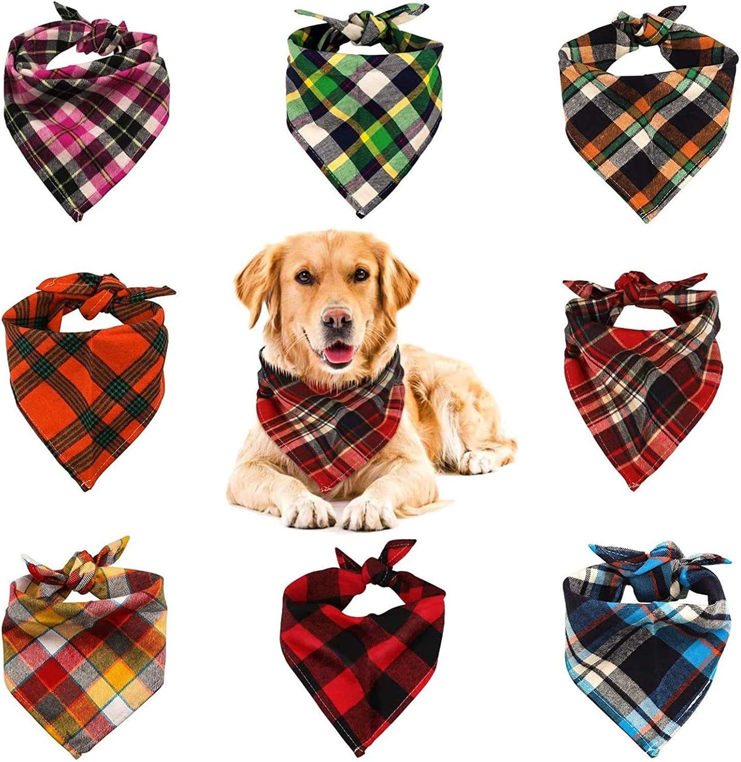 VIPITH, Bandana for Dogs, Pack of 8 Washable | PetNestUK