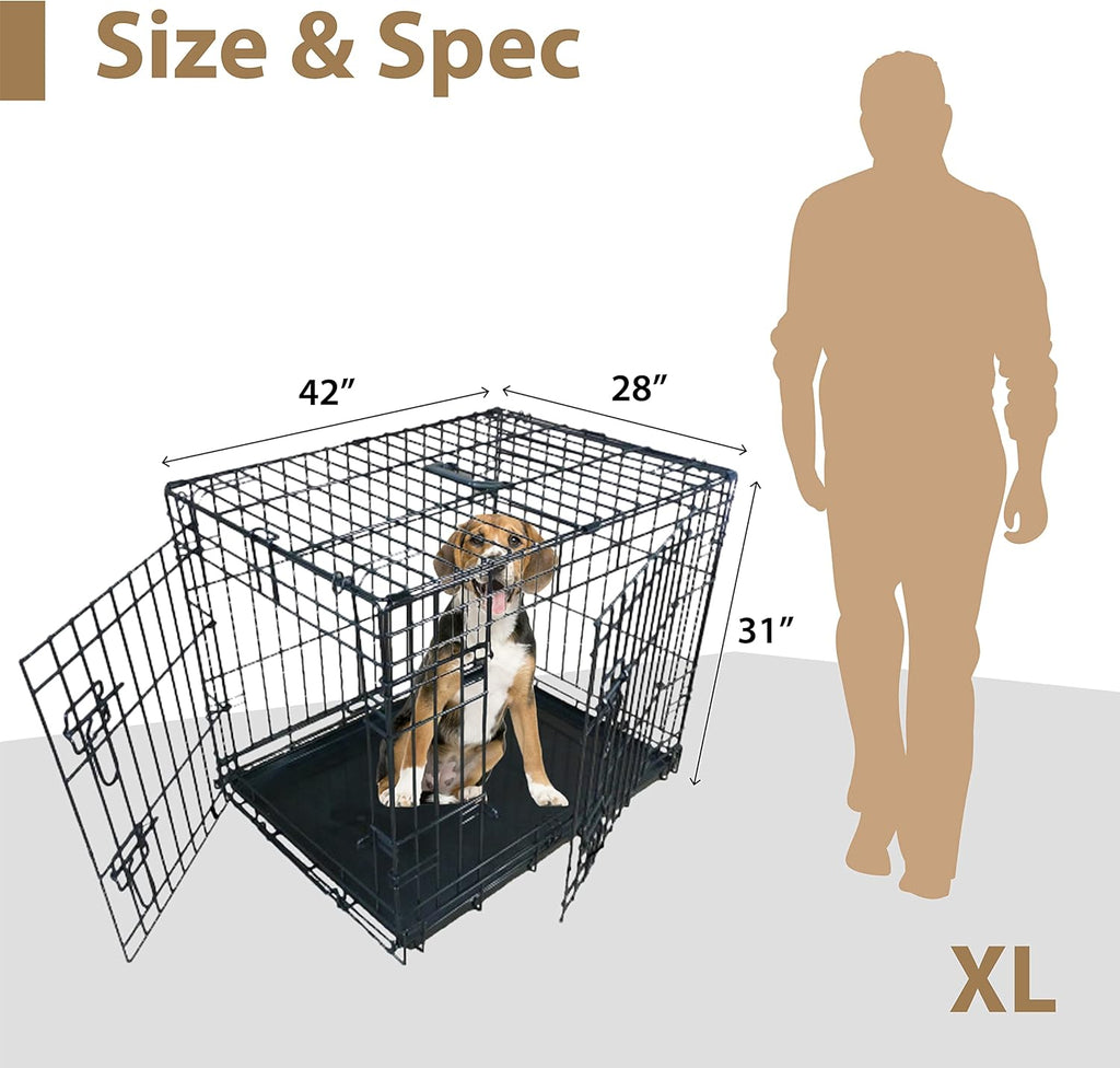 Ellie-Bo Standard Folding 2-Door Dog Cage/Crate | PetNestUK