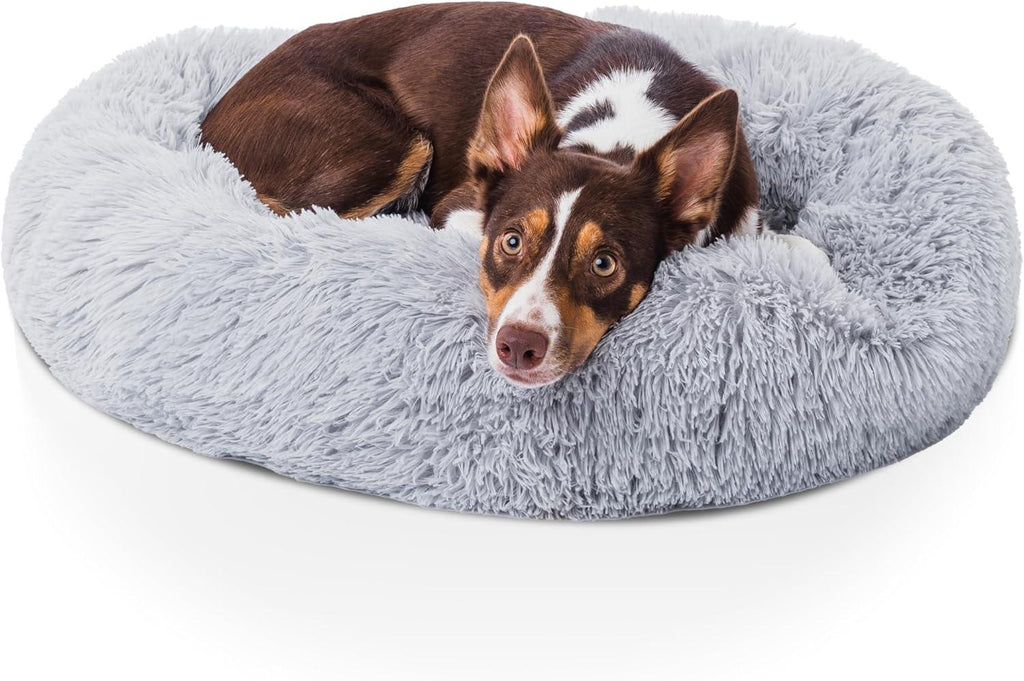 Woof & Whiskers Donut Beds For Dogs Grey Dog Bed | PetNestUK