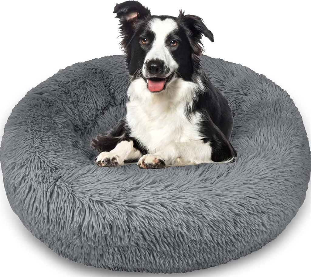 Enjamoy Plush Donut Dog Bed, Calming Round Dog | PetNestUK