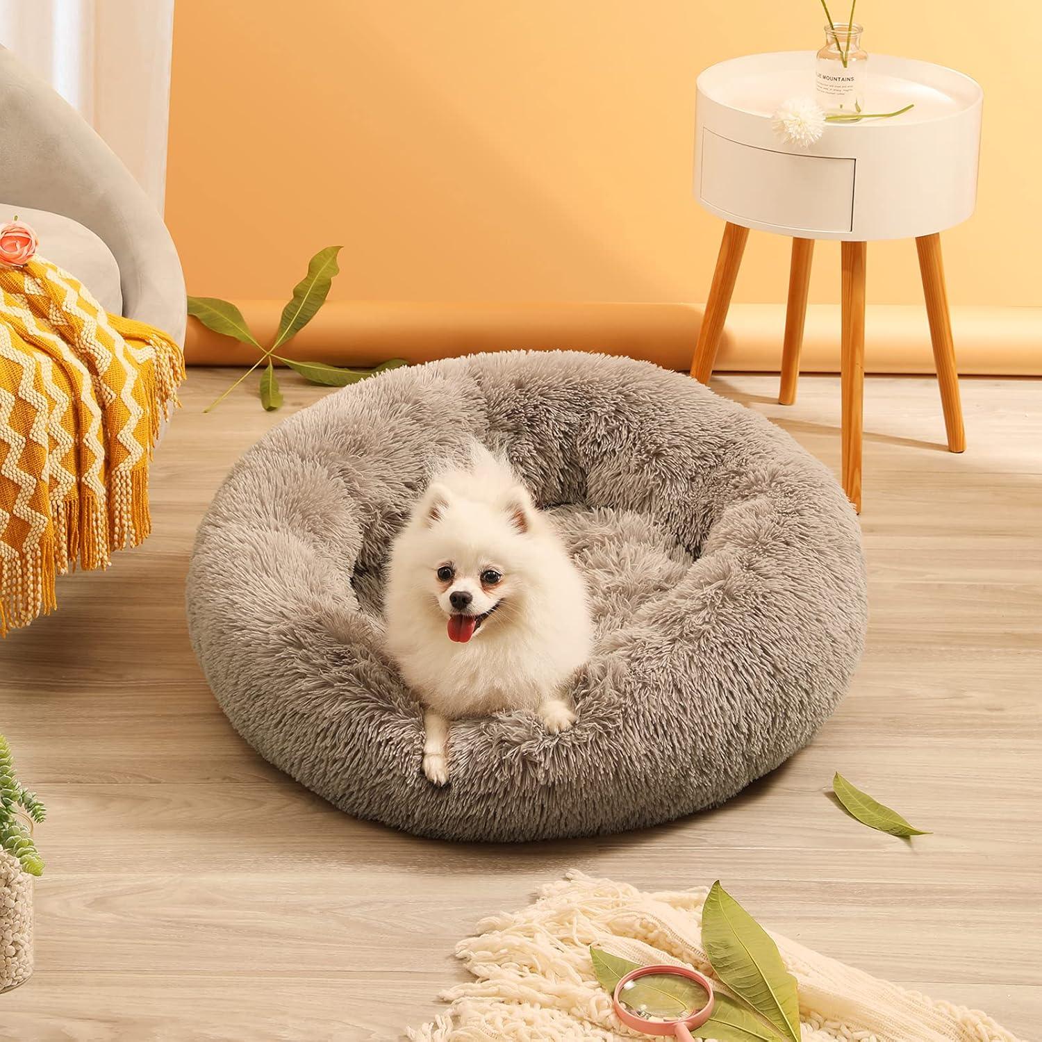YOJOGEE Calming Donut Puppy Bed for Medium Small | PetNestUK