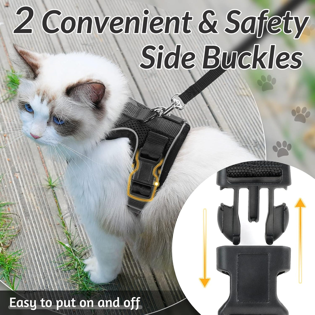 rabbitgoo Adjustable Cat Harness and Lead Set