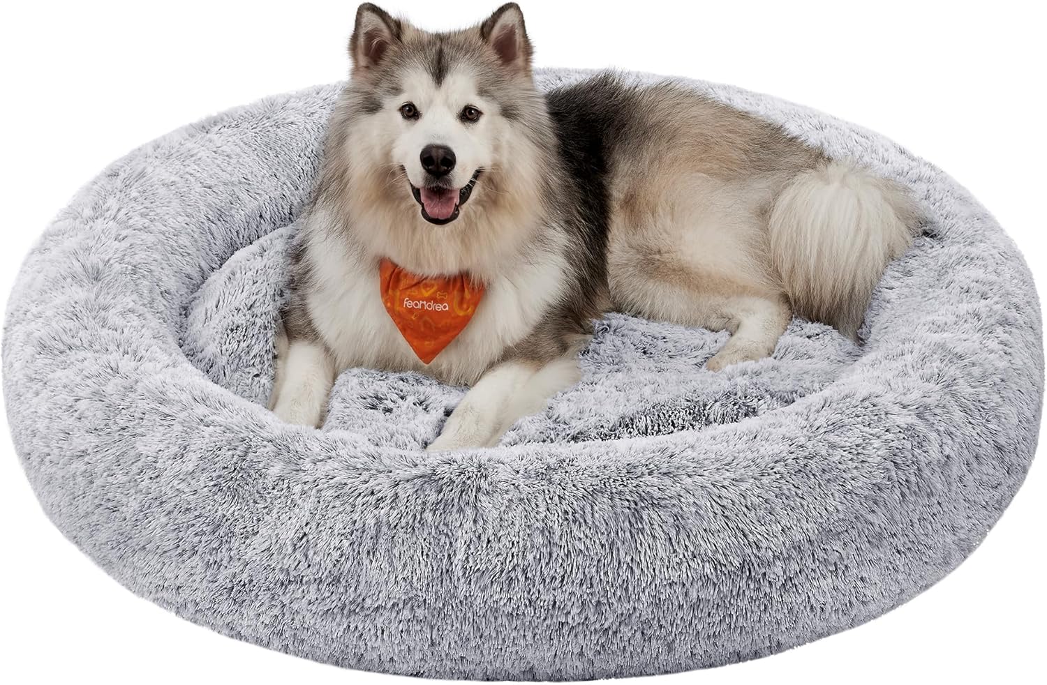 Feandrea Dog Bed, Donut Cat Bed, Fluffy Calming | PetNestUK
