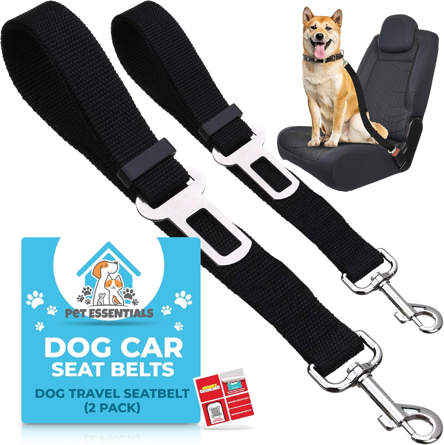 2pk Dog Car Seat Belts | PetNestUK