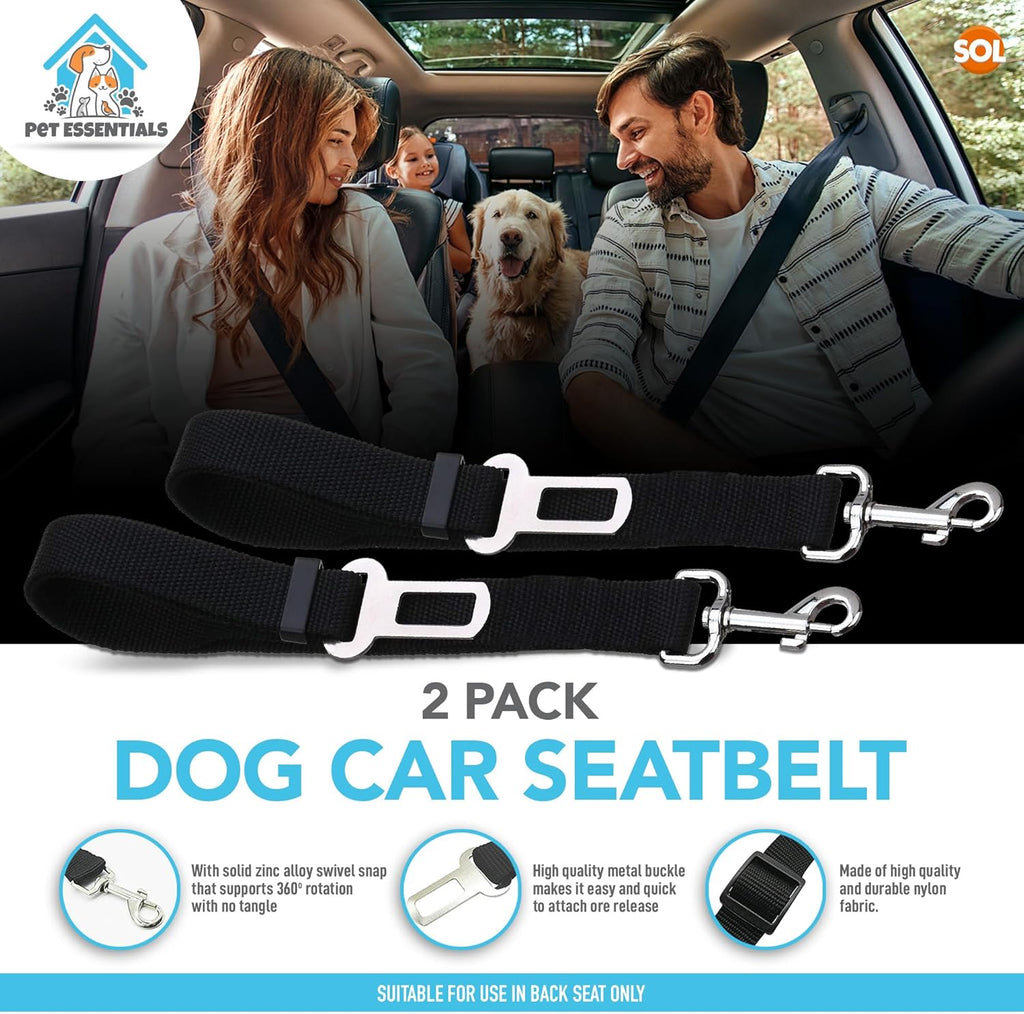 2pk Dog Car Seat Belts | PetNestUK