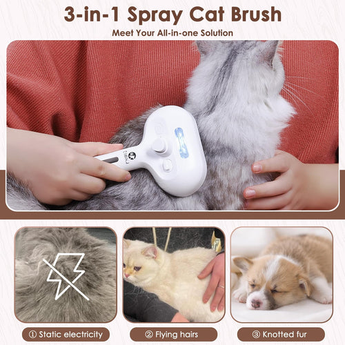 CIBKJ Pet Grooming Brush with Water Spray