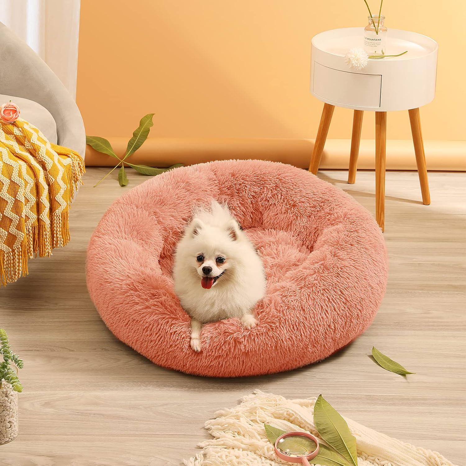 YOJOGEE Calming Donut Puppy Bed for Medium Small | PetNestUK