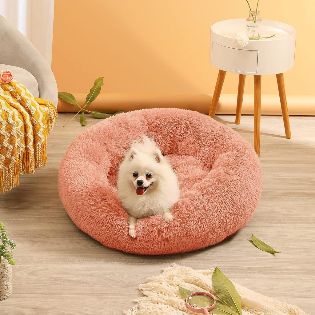 YOJOGEE Faux-Fur Donut Pet Bed