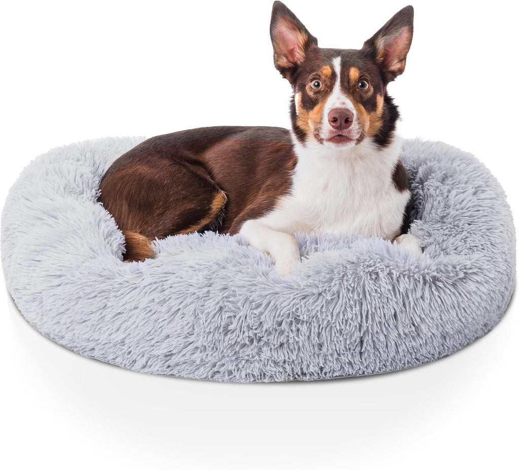 Woof & Whiskers Donut Beds For Dogs Grey Dog Bed | PetNestUK