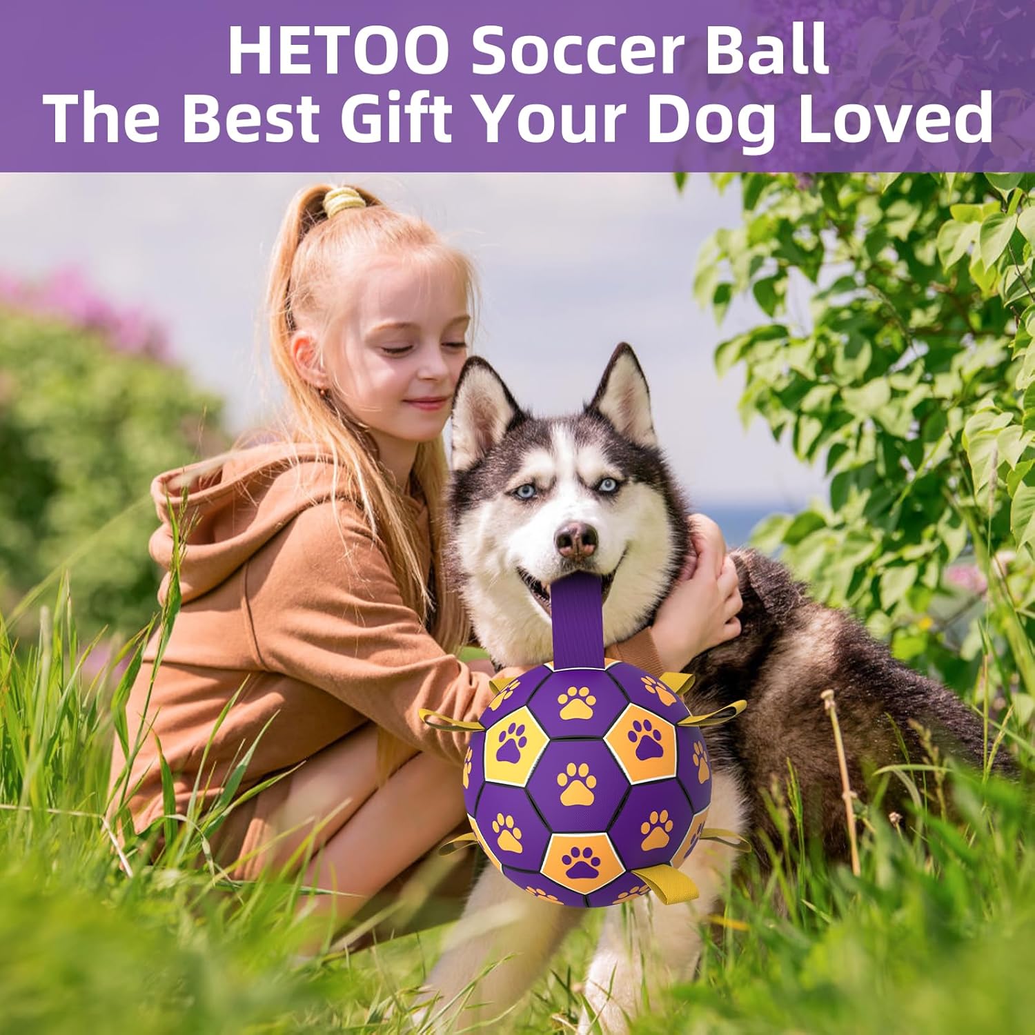 HETOO Interactive Dog Football Toys with Grab | PetNestUK