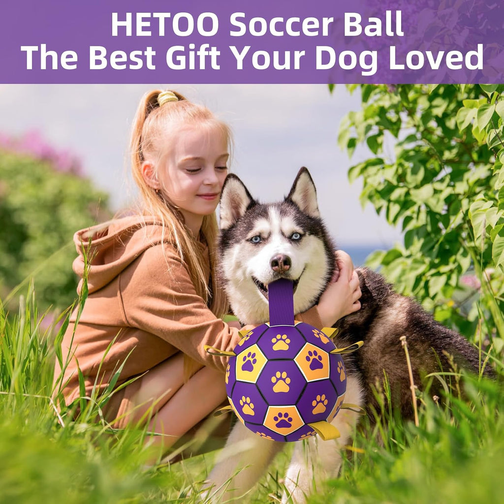 HETOO Dog Football with Grab Tabs
