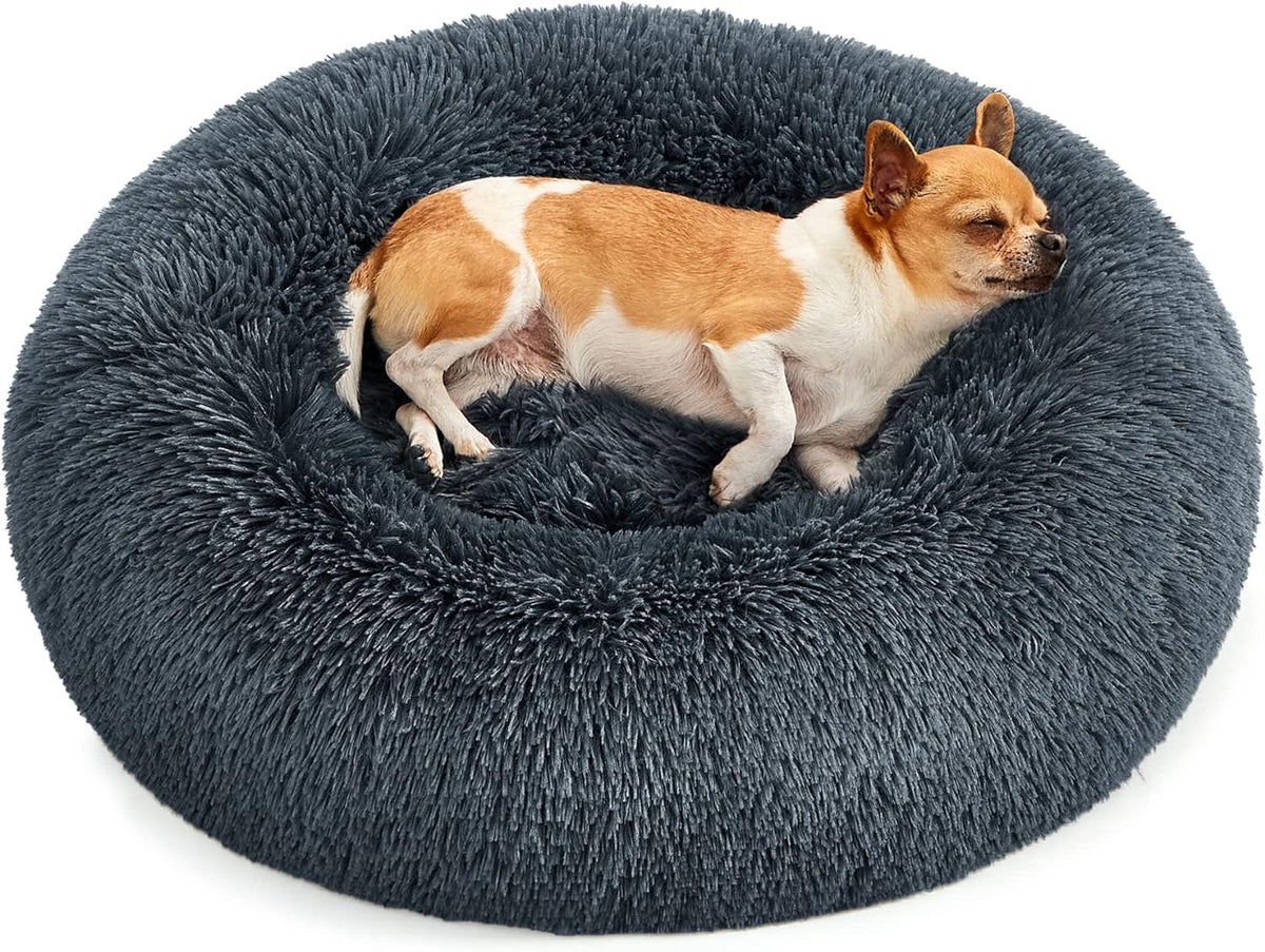 Feandrea Plush Donut Bed for Dogs and Cats