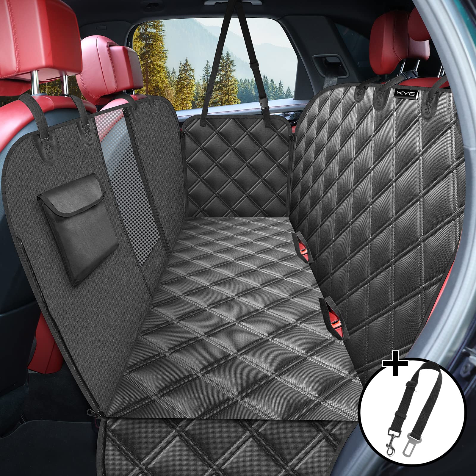 KYG Dog Car Seat Cover Dog Hammock For Car Back | PetNestUK