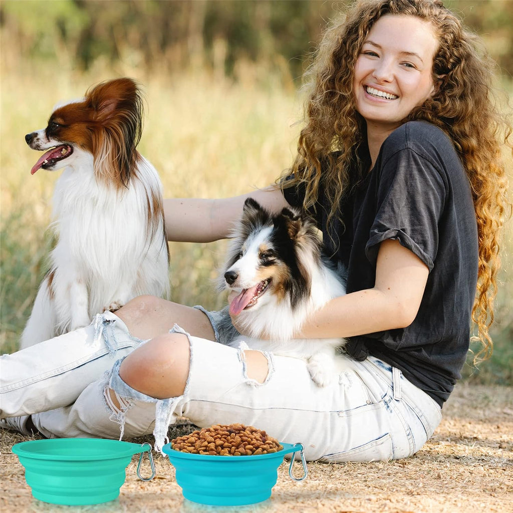 SLSON 2 Pack Dog Collapsible Bowl Large Portable | PetNestUK