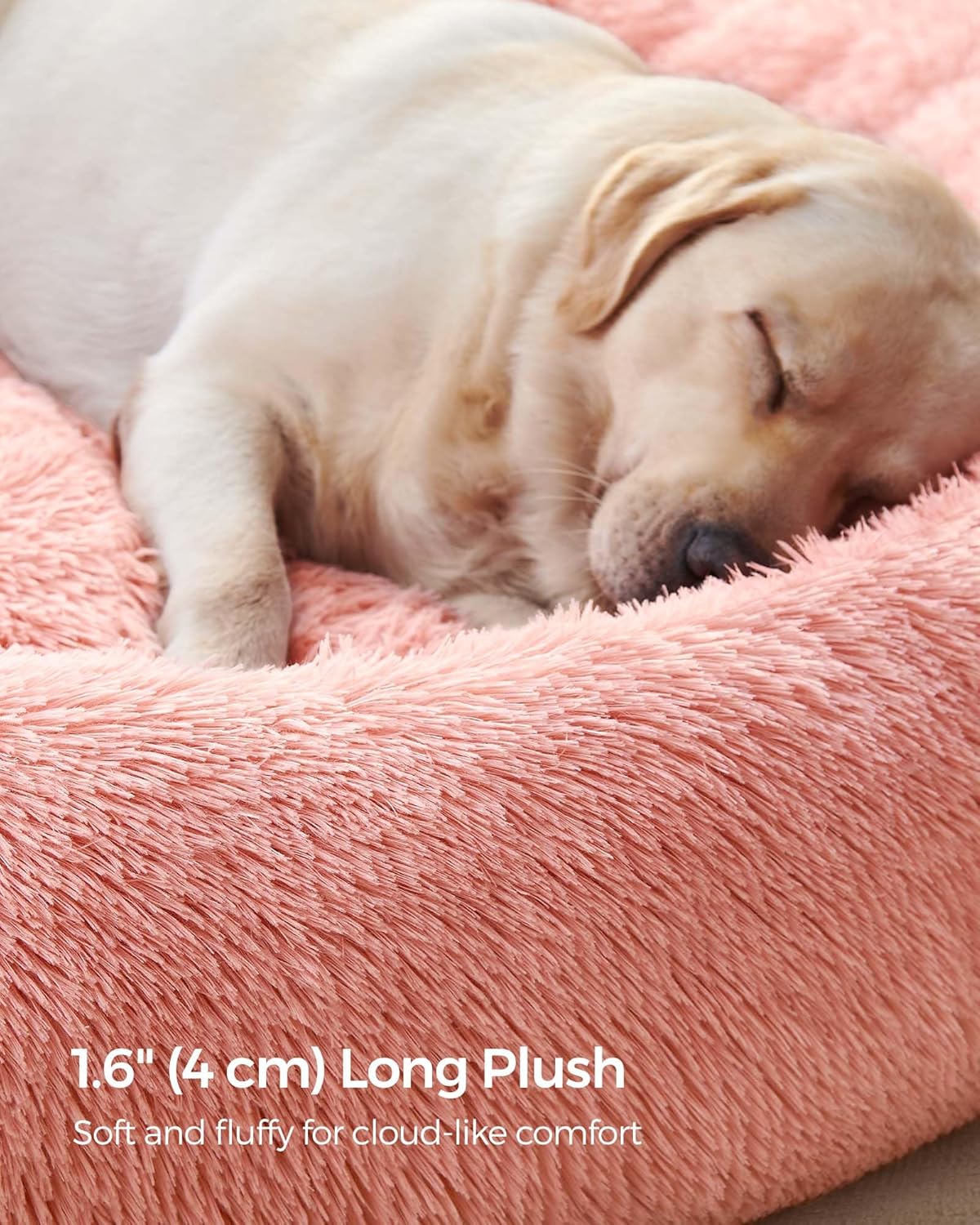 Feandrea Dog Bed, Donut Cat Bed, Fluffy Calming | PetNestUK