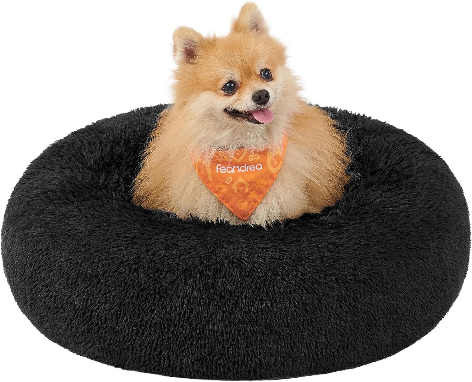 Feandrea Dog Bed, Donut Cat Bed, Fluffy Calming | PetNestUK