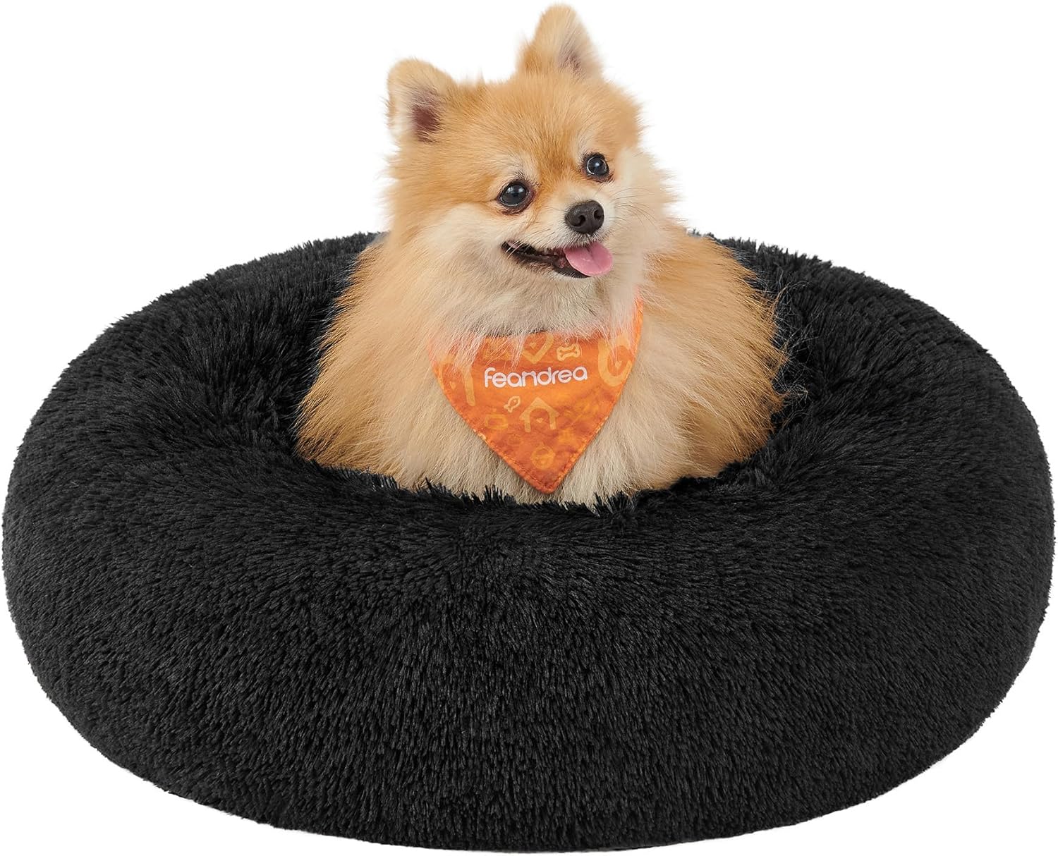 Feandrea Dog Bed, Donut Cat Bed, Fluffy Calming | PetNestUK