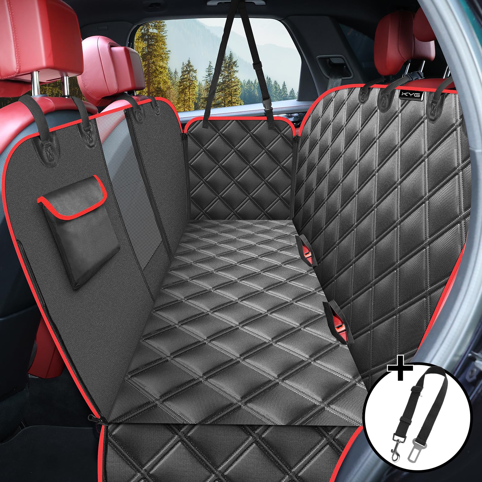 KYG Dog Car Seat Cover Dog Hammock For Car Back | PetNestUK