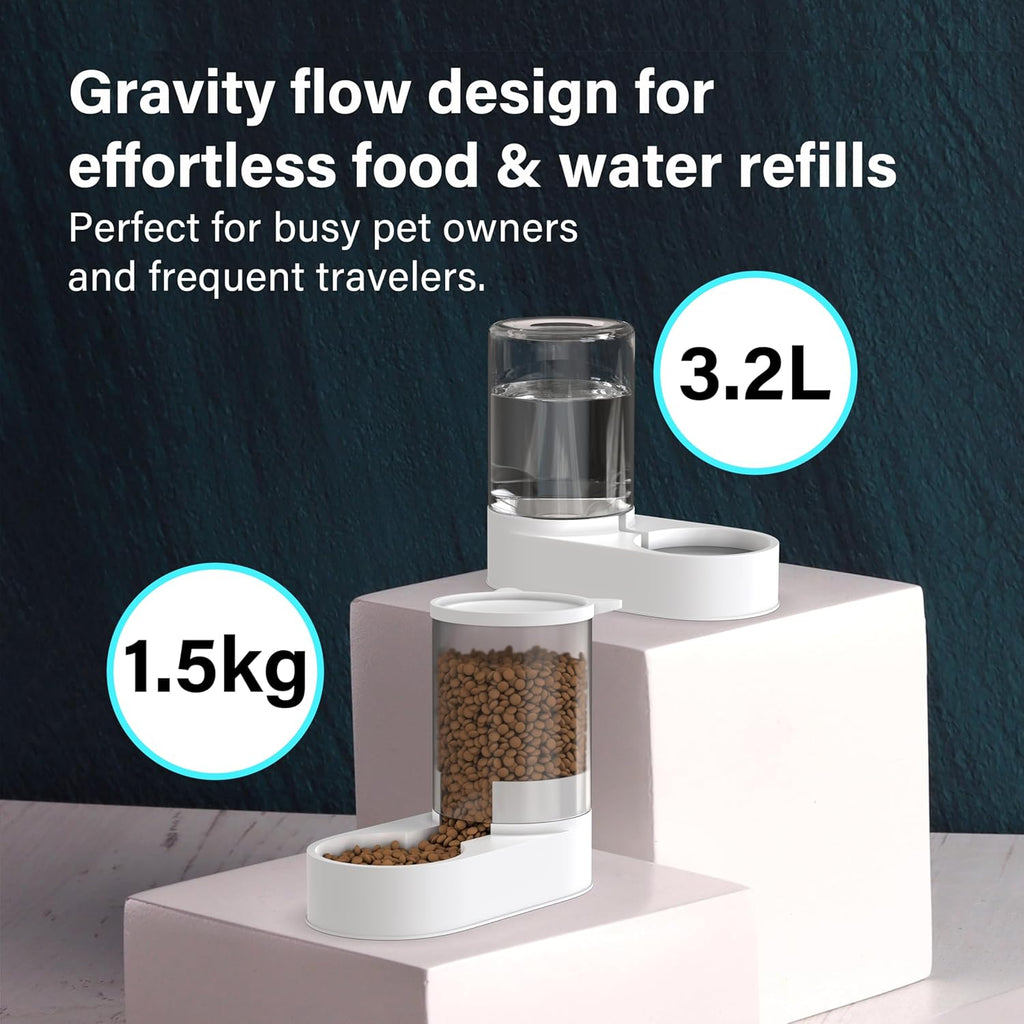 Automatic Food Feeder and Waterer Set 3.2L, 2 | PetNestUK