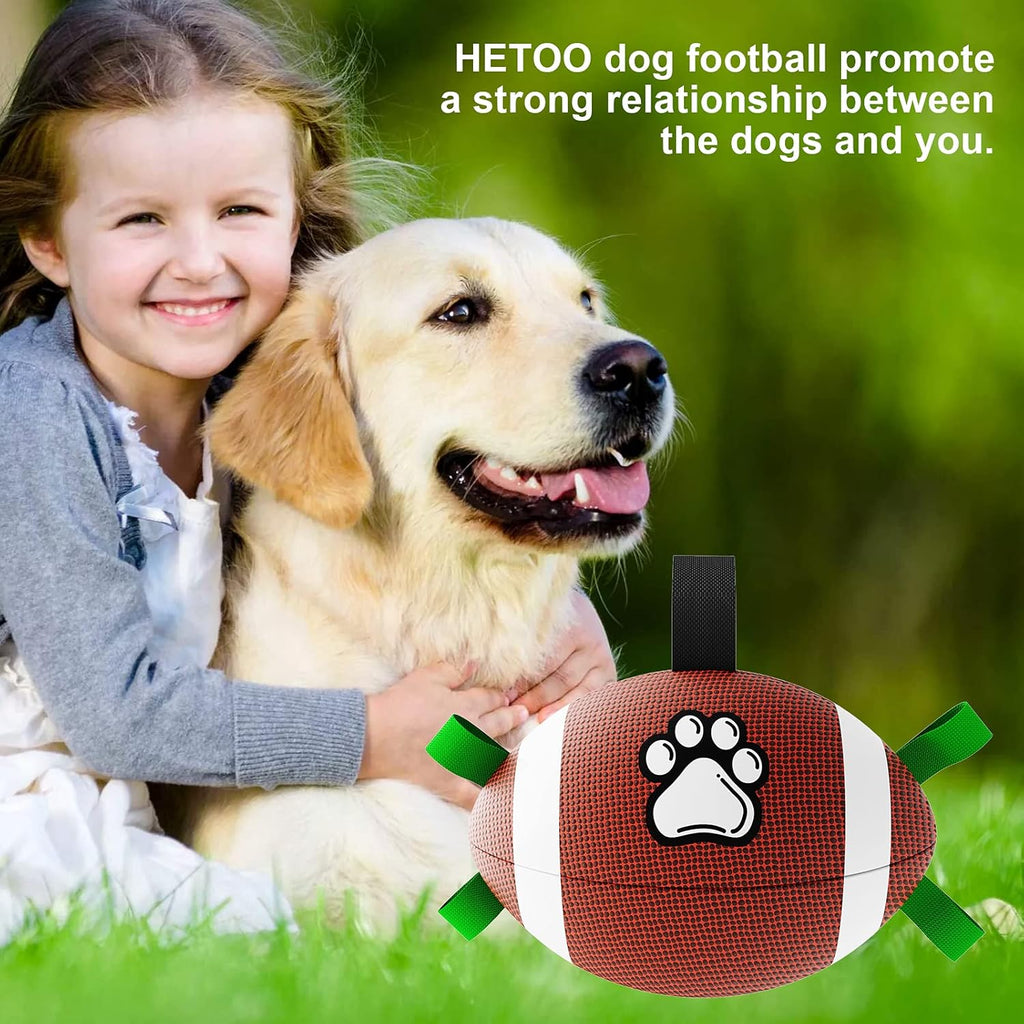 HETOO Interactive Dog Football Toys with Grab | PetNestUK
