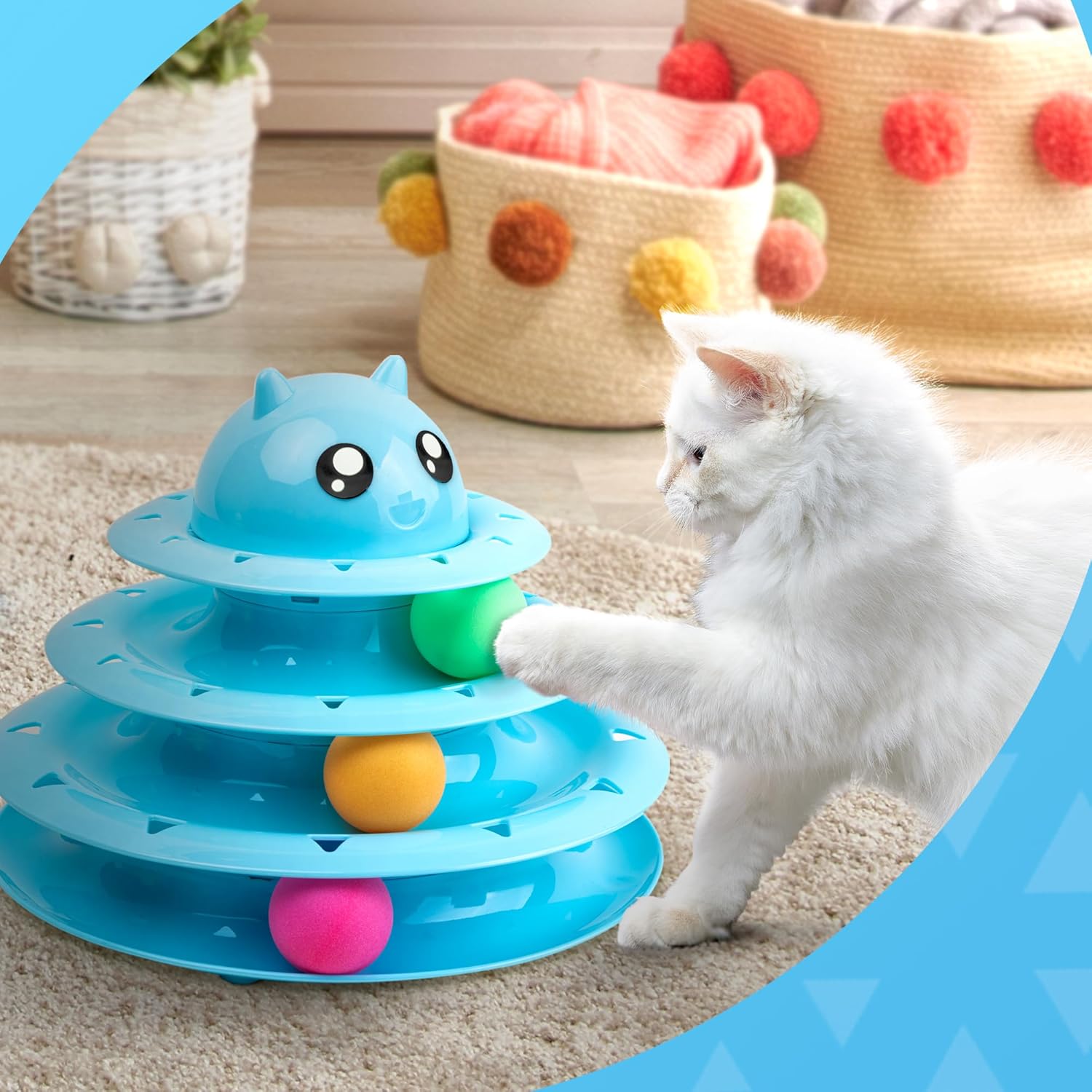 FurDreams Cat Roller Ball Toy Interactive | PetNestUK