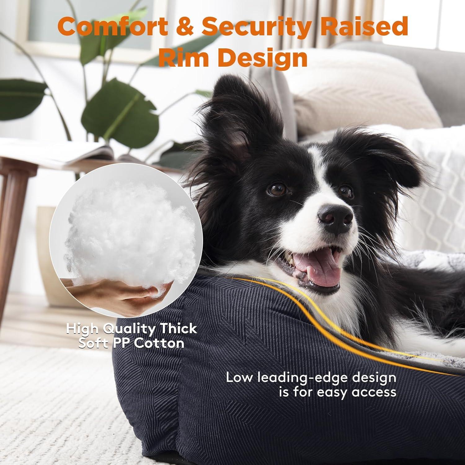 MIXJOY Dog Bed Washable, Super Soft Cosy Dog | PetNestUK