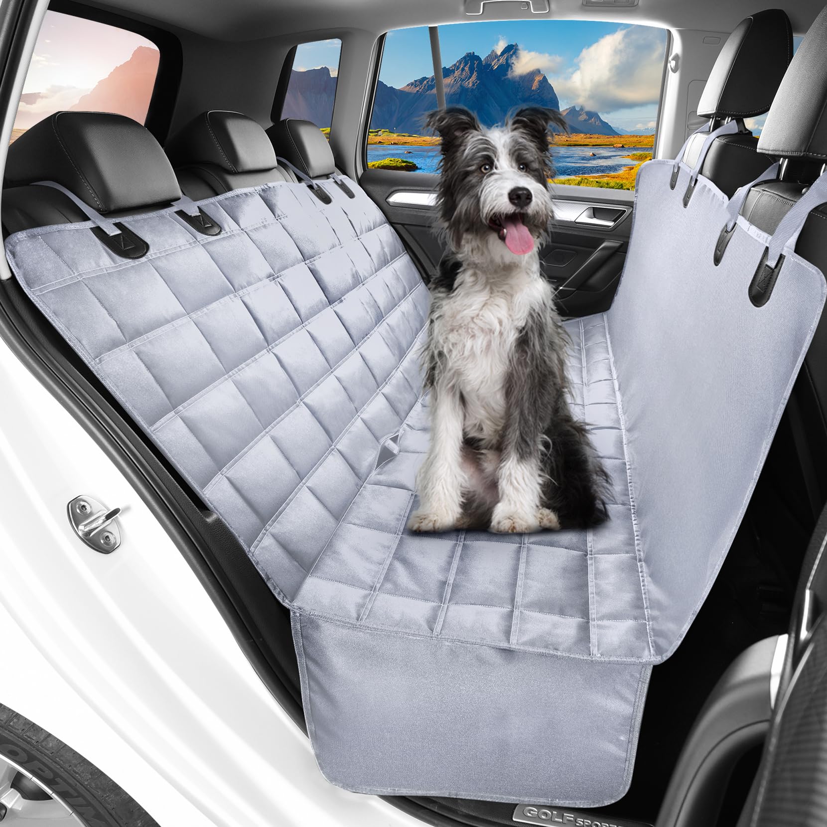 Hopidogie Dog Car Seat Cover 4-in-1, 100% | PetNestUK