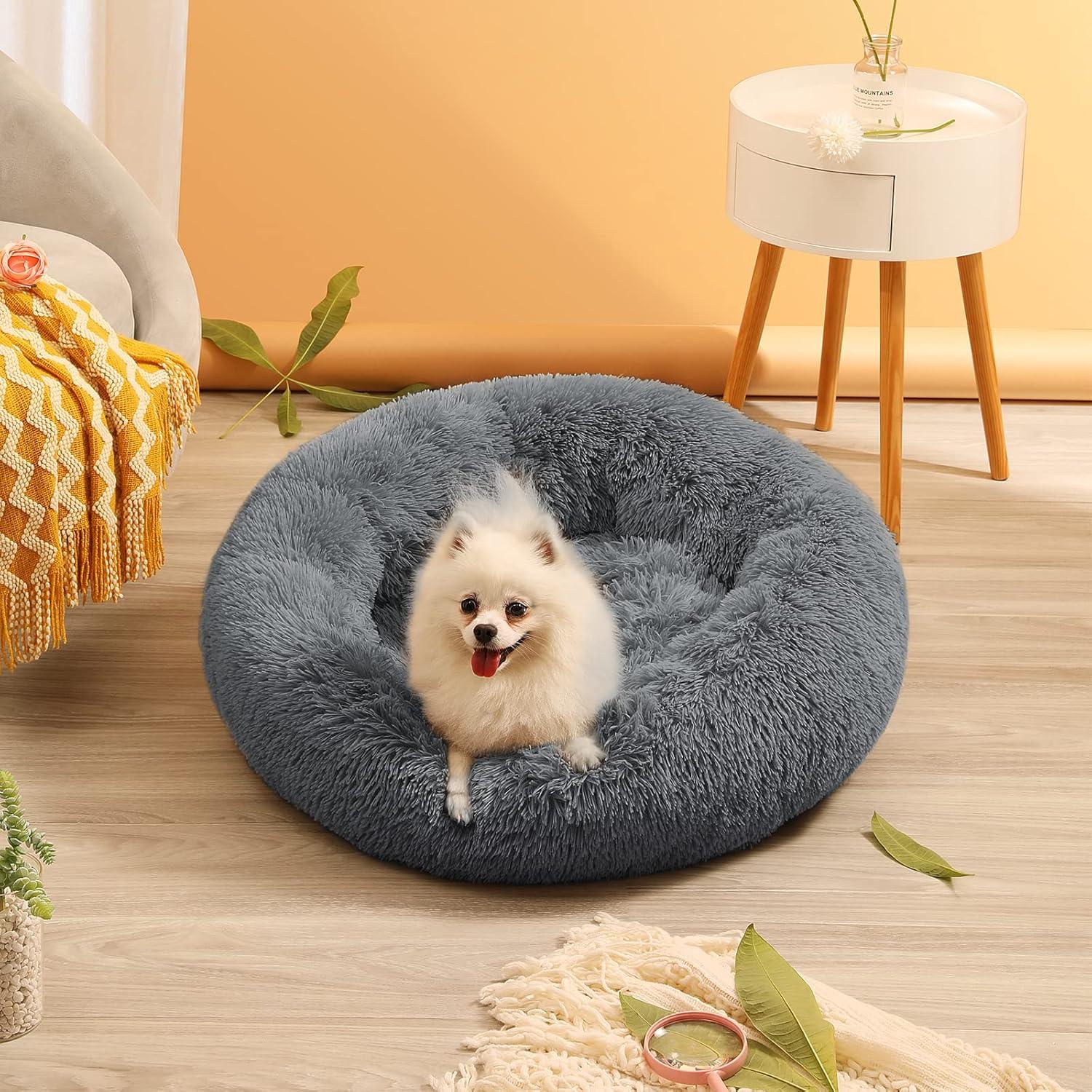 YOJOGEE Calming Donut Puppy Bed for Medium Small | PetNestUK
