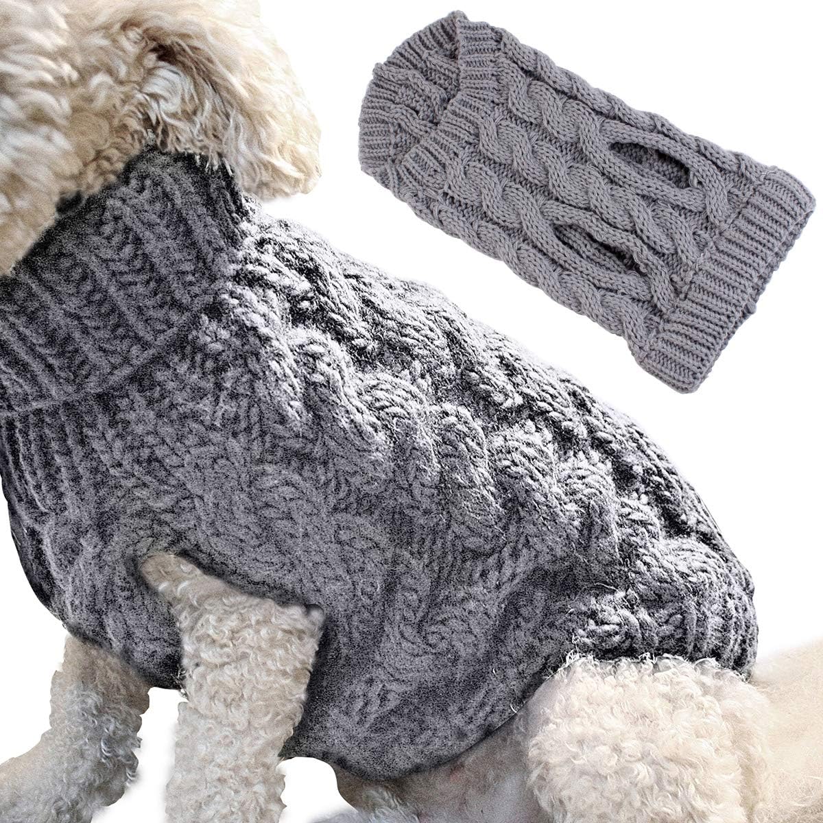 Pet Dog Turtleneck Knitting Sweater Coat Winter | PetNestUK