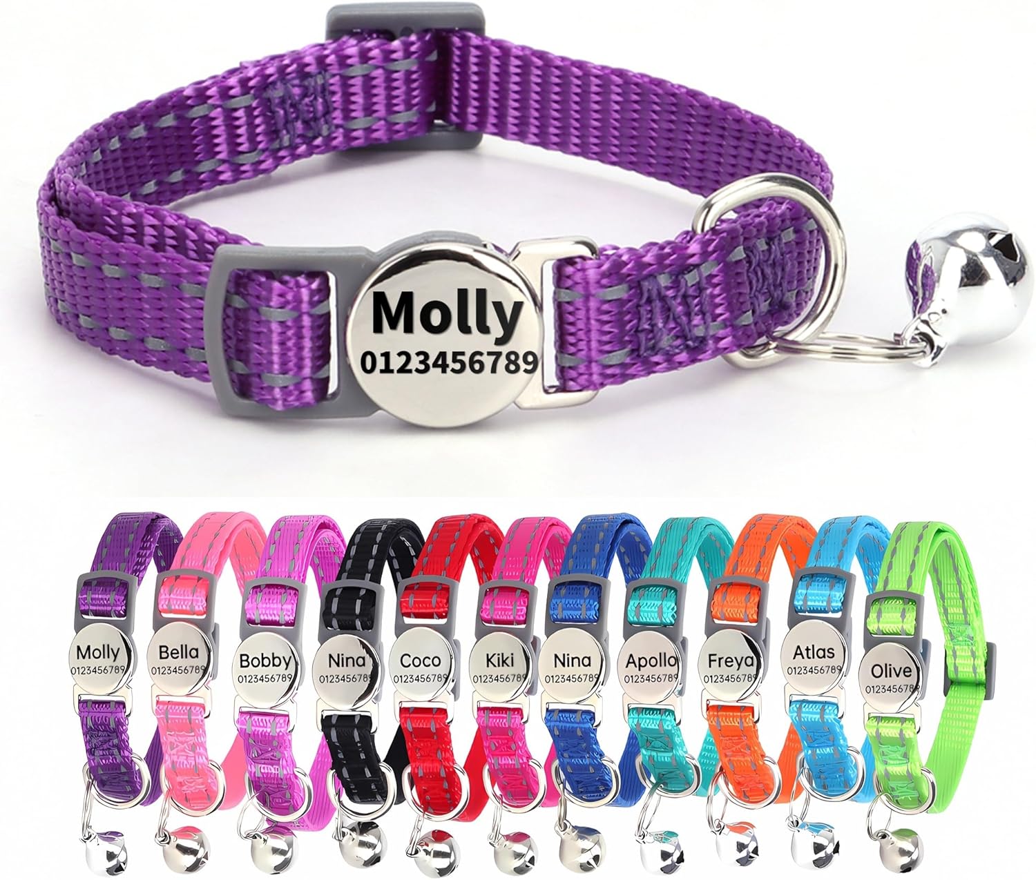 SEOUGEE Cat Collar Quick Release with | PetNestUK