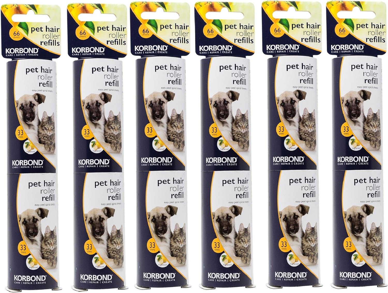 Korbond Pet Lint Roller Refills - 396 Sheets, | PetNestUK