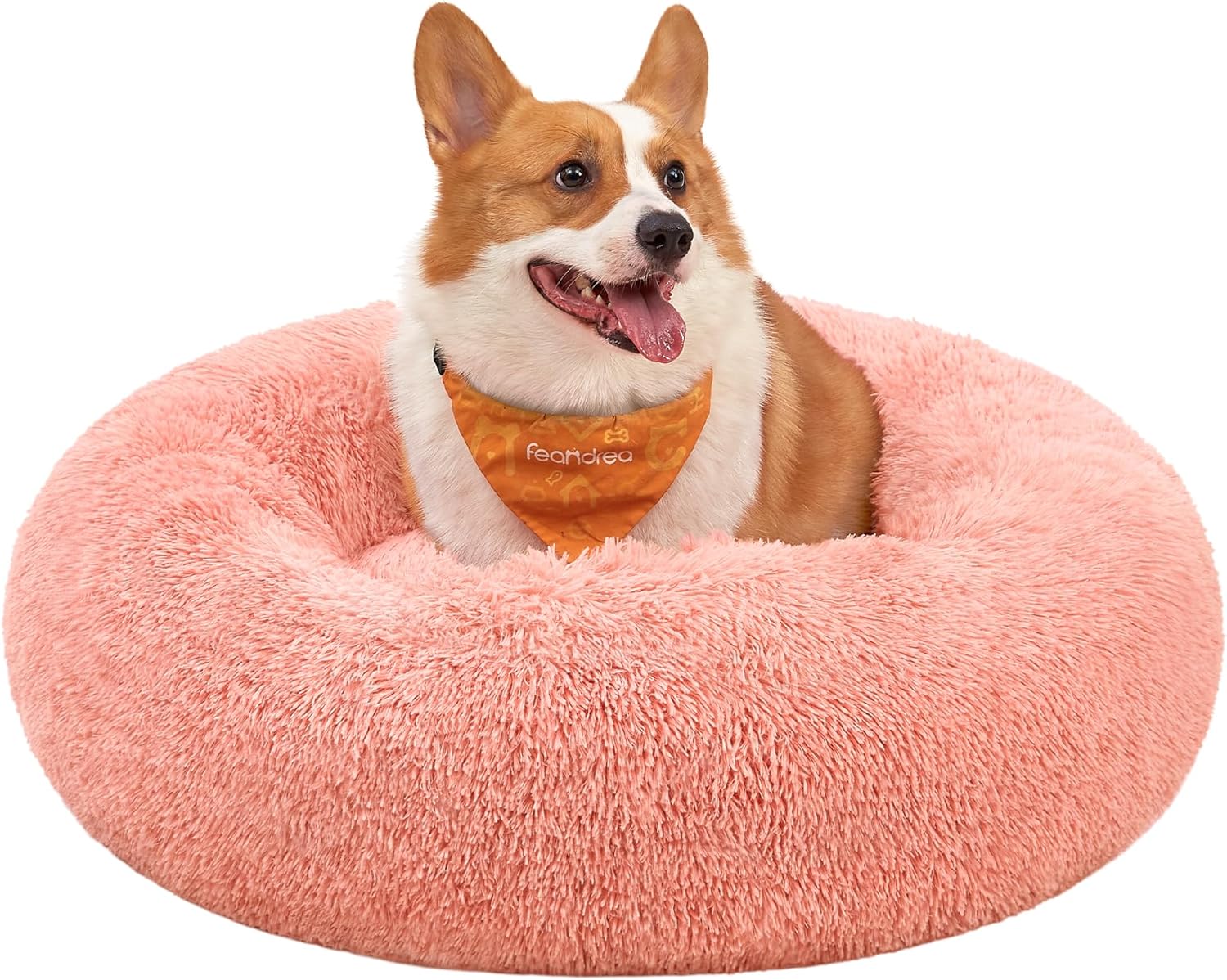 Feandrea Dog Bed, Donut Cat Bed, Fluffy Calming | PetNestUK