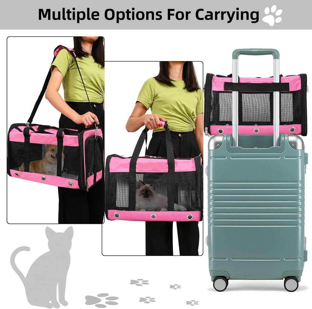 Soft Sided Foldable Cat/Dog/Pet Carrier Bag, | PetNestUK